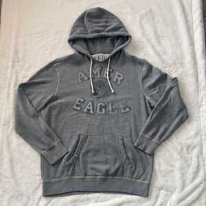 American Eagle Outfitters Charcoal Gray Hooded Sweatshirt